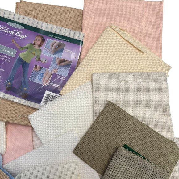 Counted Cross Stitch Pieces Lot Various Sizes and Colors Great for Small Crafts - Picture 5 of 5